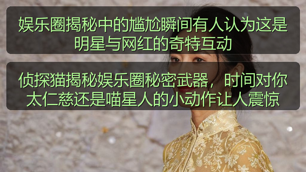 娱乐圈揭秘中的尴尬瞬间有人认为这是明星与网红的奇特互动