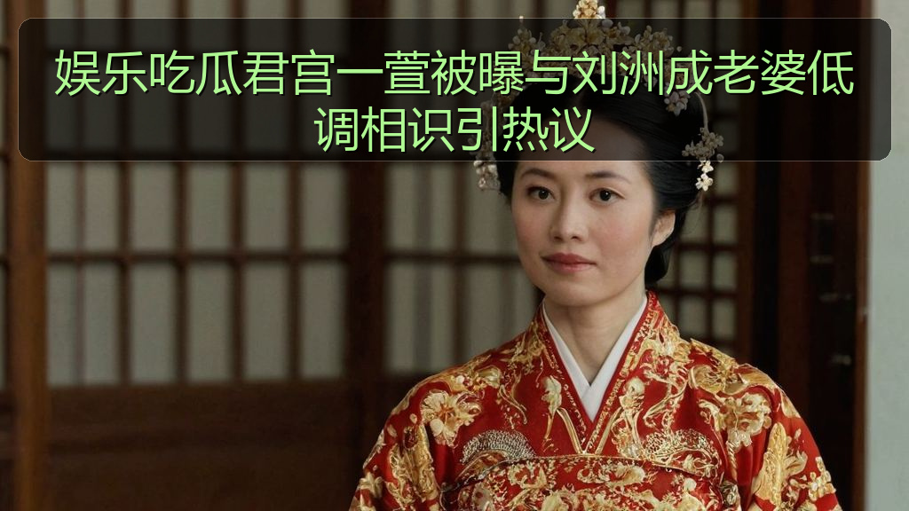 娱乐吃瓜君宫一萱被曝与刘洲成老婆低调相识引热议